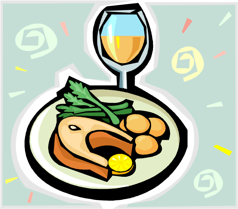 Elegant Dinner Plate With Wine Glass PNG