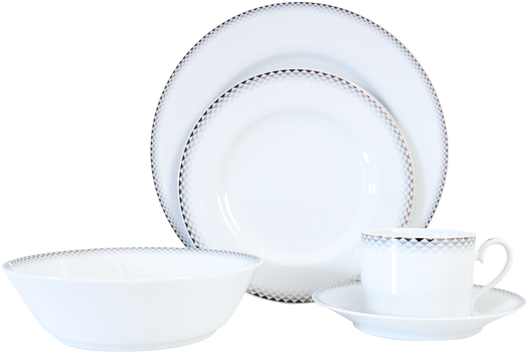 Elegant Dinnerware Set PNG