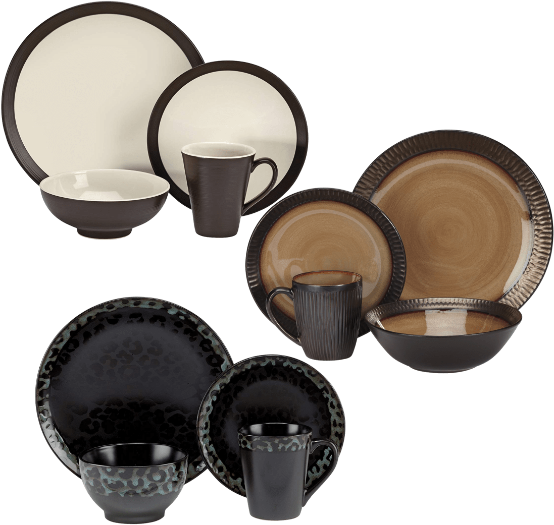 Elegant Dinnerware Set Variety PNG