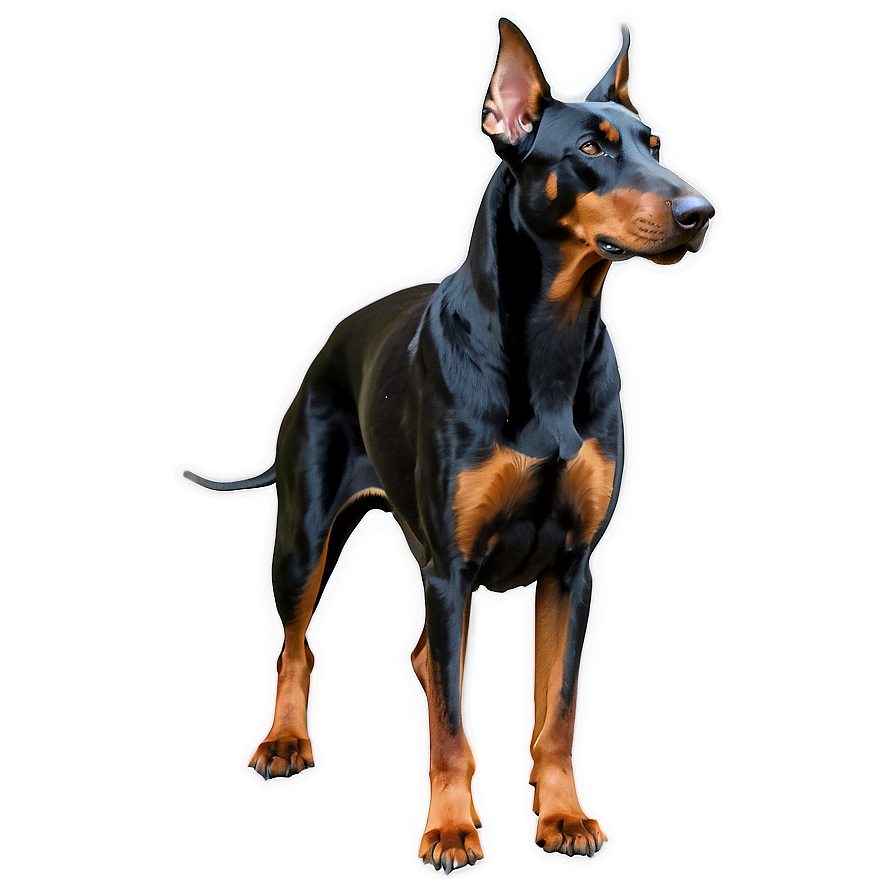 Elegant Doberman Png Qdq PNG
