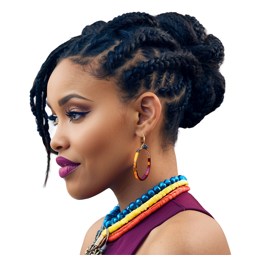Elegant Dreadlocks Updos Png 06252024 PNG