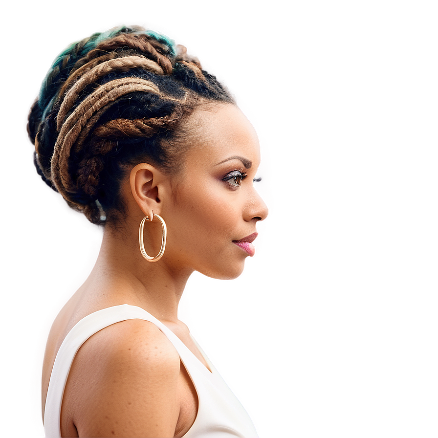 Elegant Dreadlocks Updos Png Pys PNG