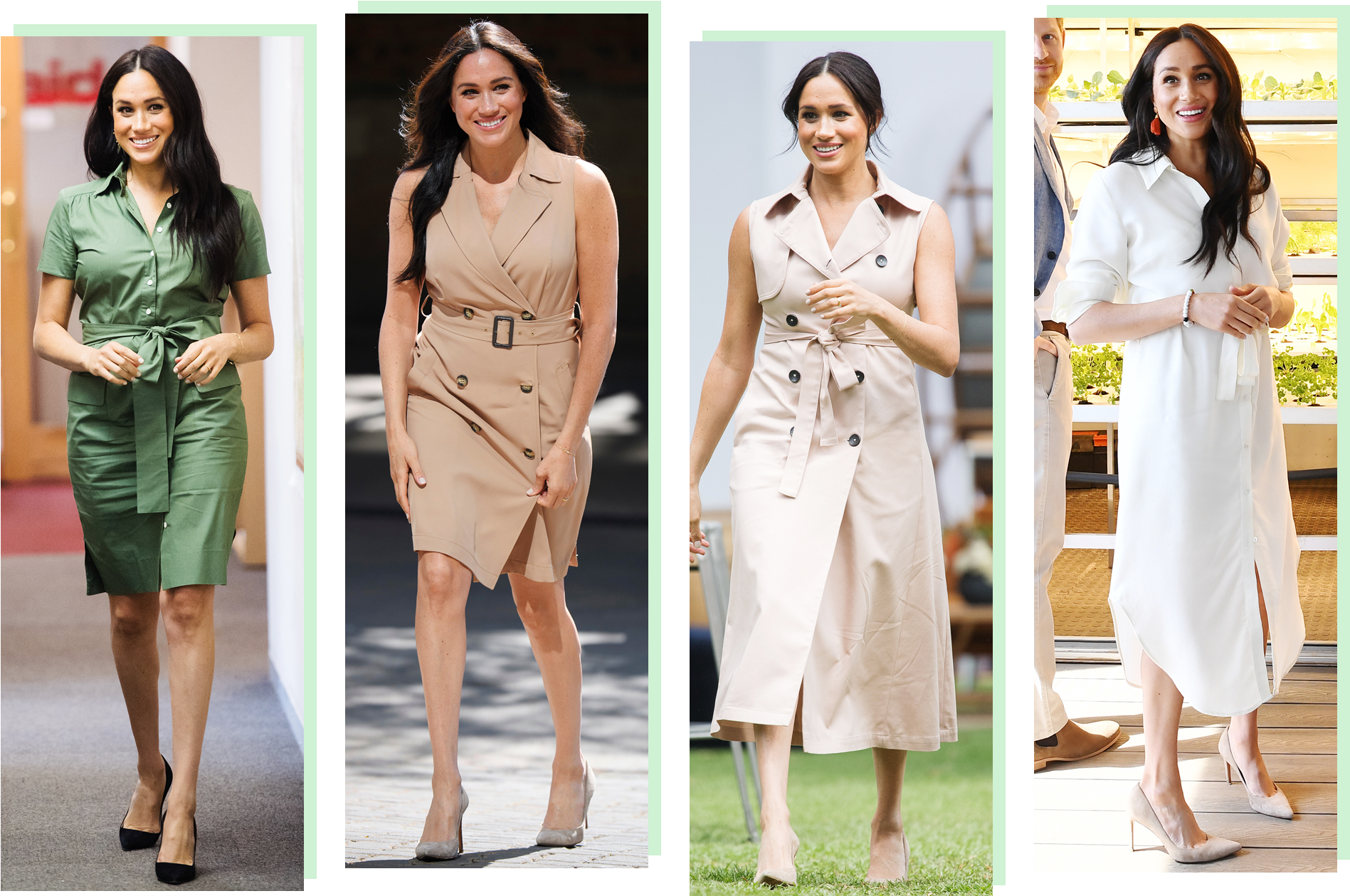 Elegant Dress Styles Collage PNG