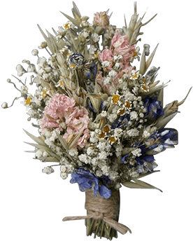 Elegant Dried Flower Bouquet PNG