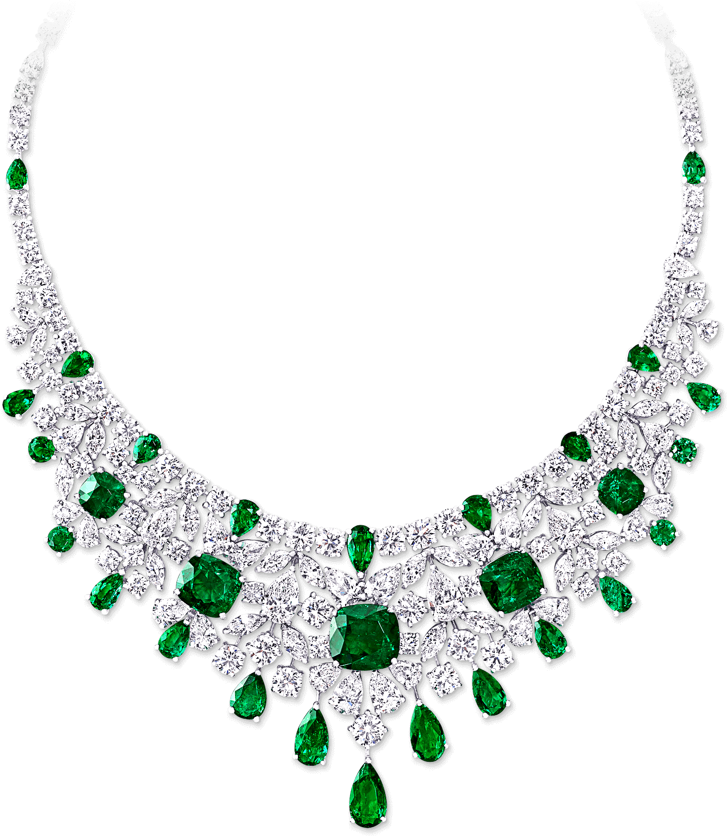 Download Elegant Emerald Diamond Necklace | Wallpapers.com