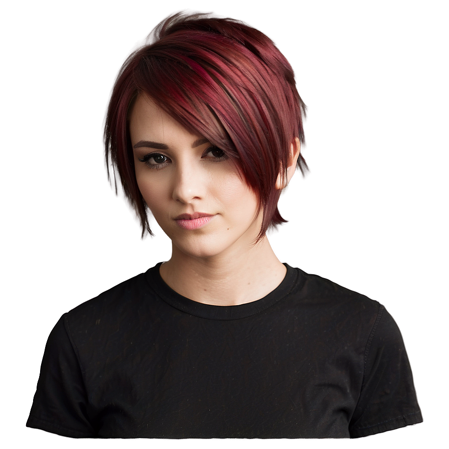 Elegant Emo Hairstyle Png 65 PNG