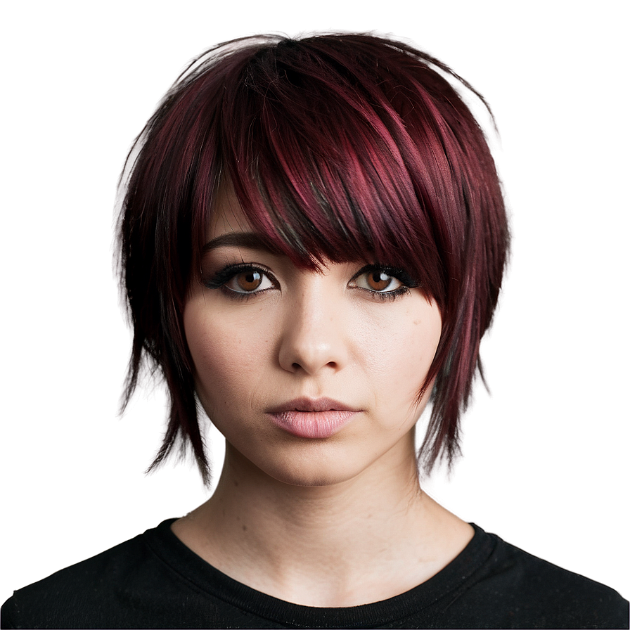 Download Elegant Emo Hairstyle Png Mub | Wallpapers.com