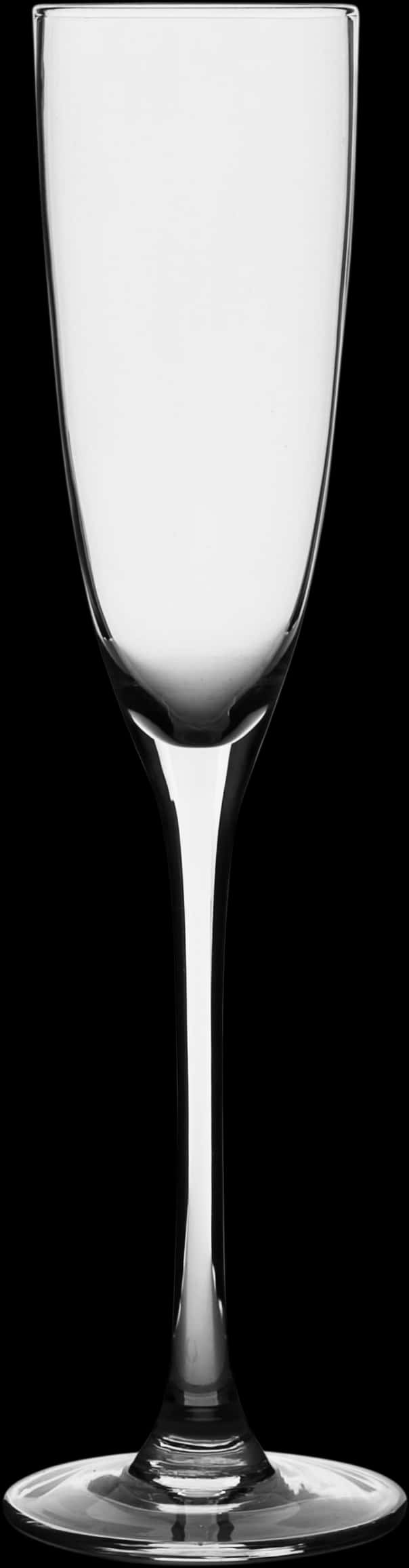 Elegant Empty Wine Glass Black Background PNG
