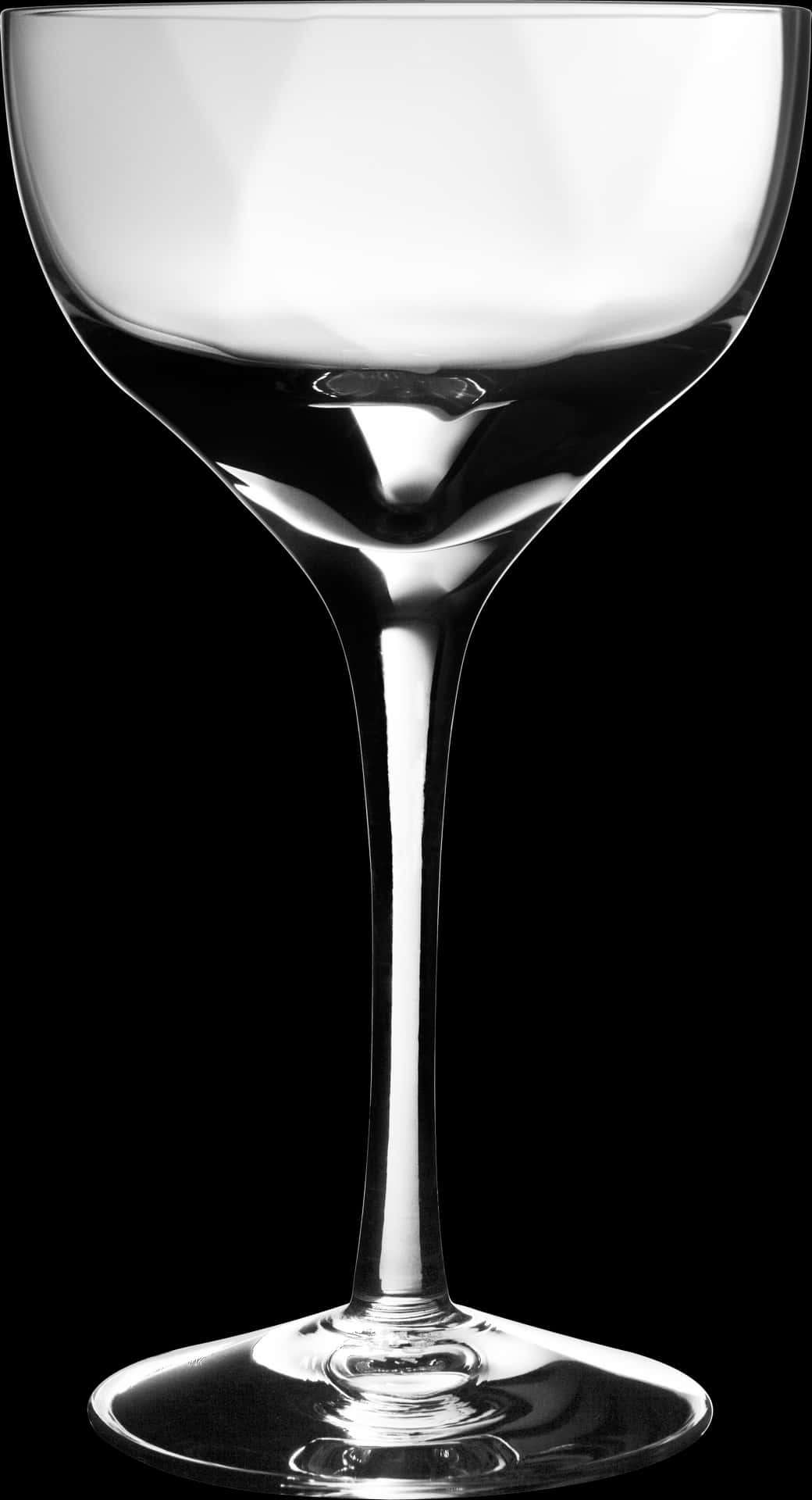 Elegant Empty Wine Glass PNG