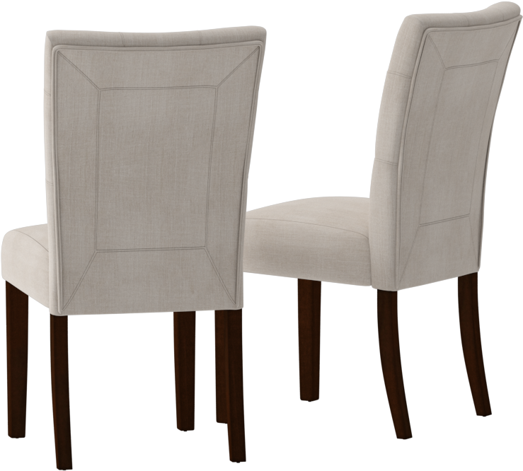 Elegant Fabric Dining Chairs PNG