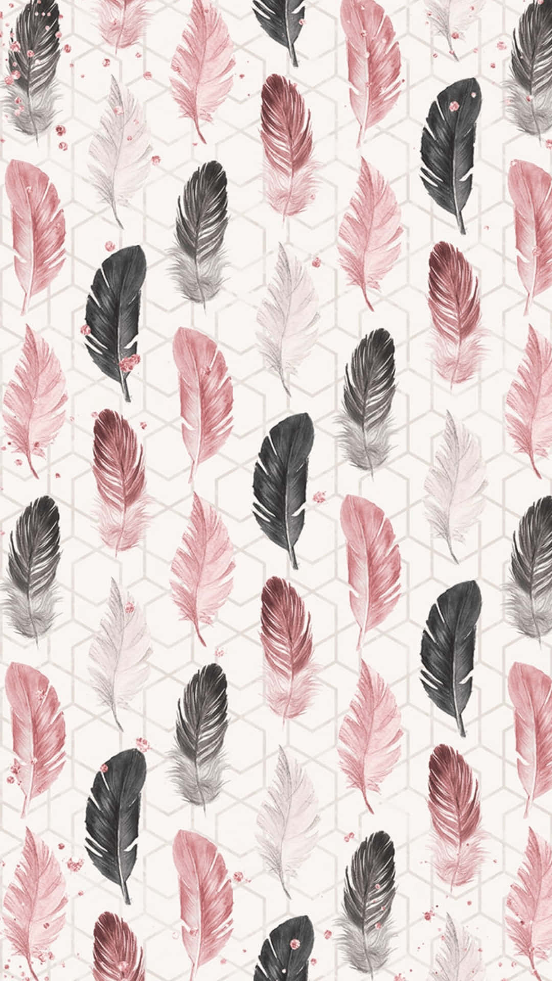 Elegant Feather Pattern Wallpaper
