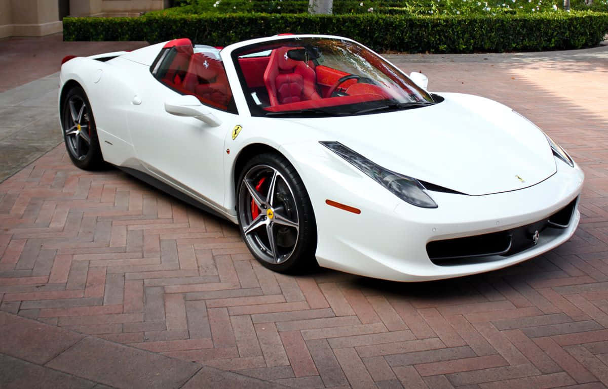 Elegant Ferrari 458 Spider - Exemplification Of Speed And Luxury Wallpaper