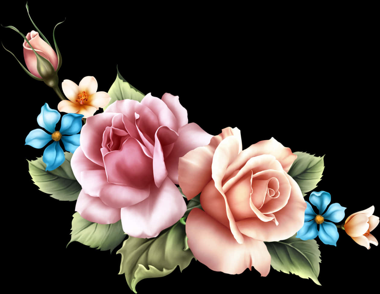 Elegant Floral Arrangement PNG