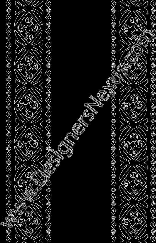 Elegant Floral Border Design PNG