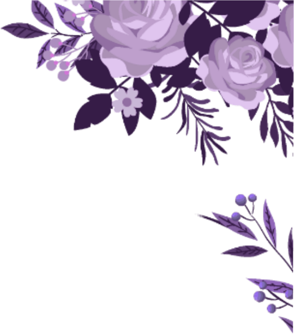 Elegant Floral Corner Design PNG