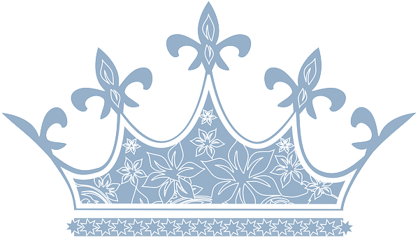 Elegant Floral Crown Graphic PNG