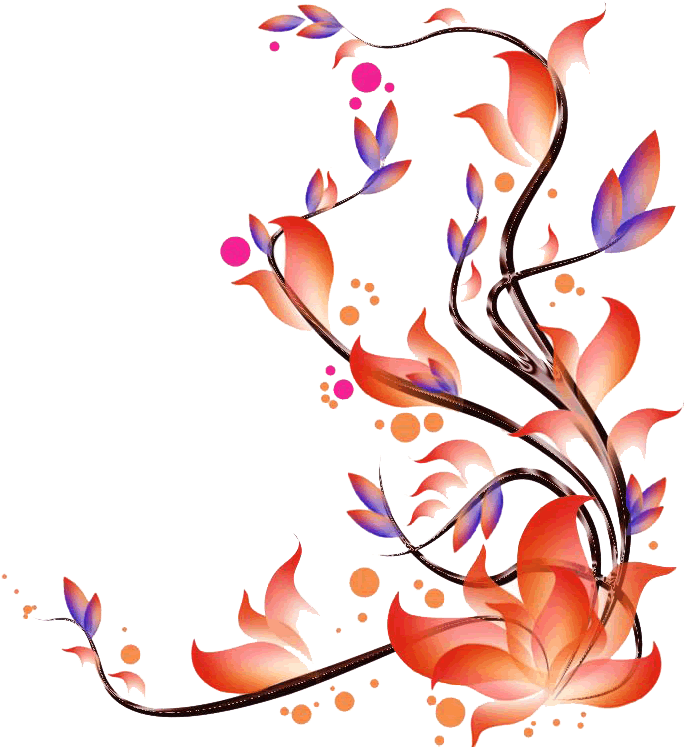 Elegant Floral Design Clipart PNG