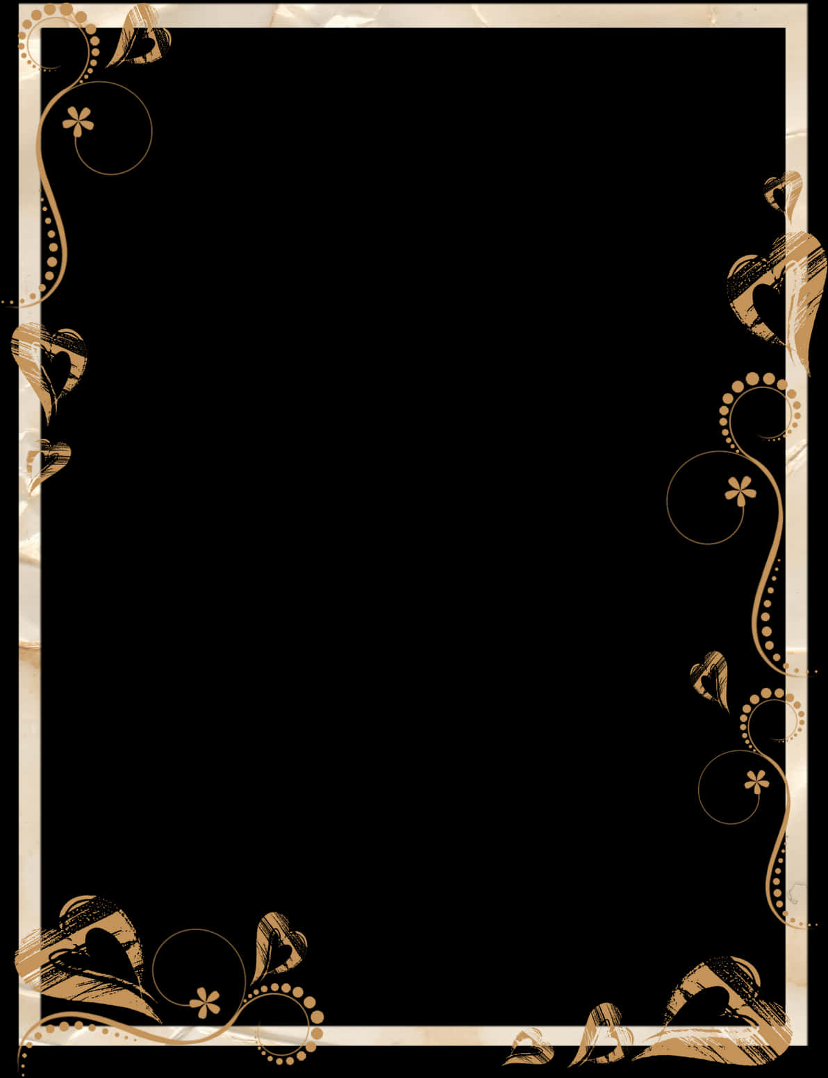 Elegant Floral Frame Design PNG