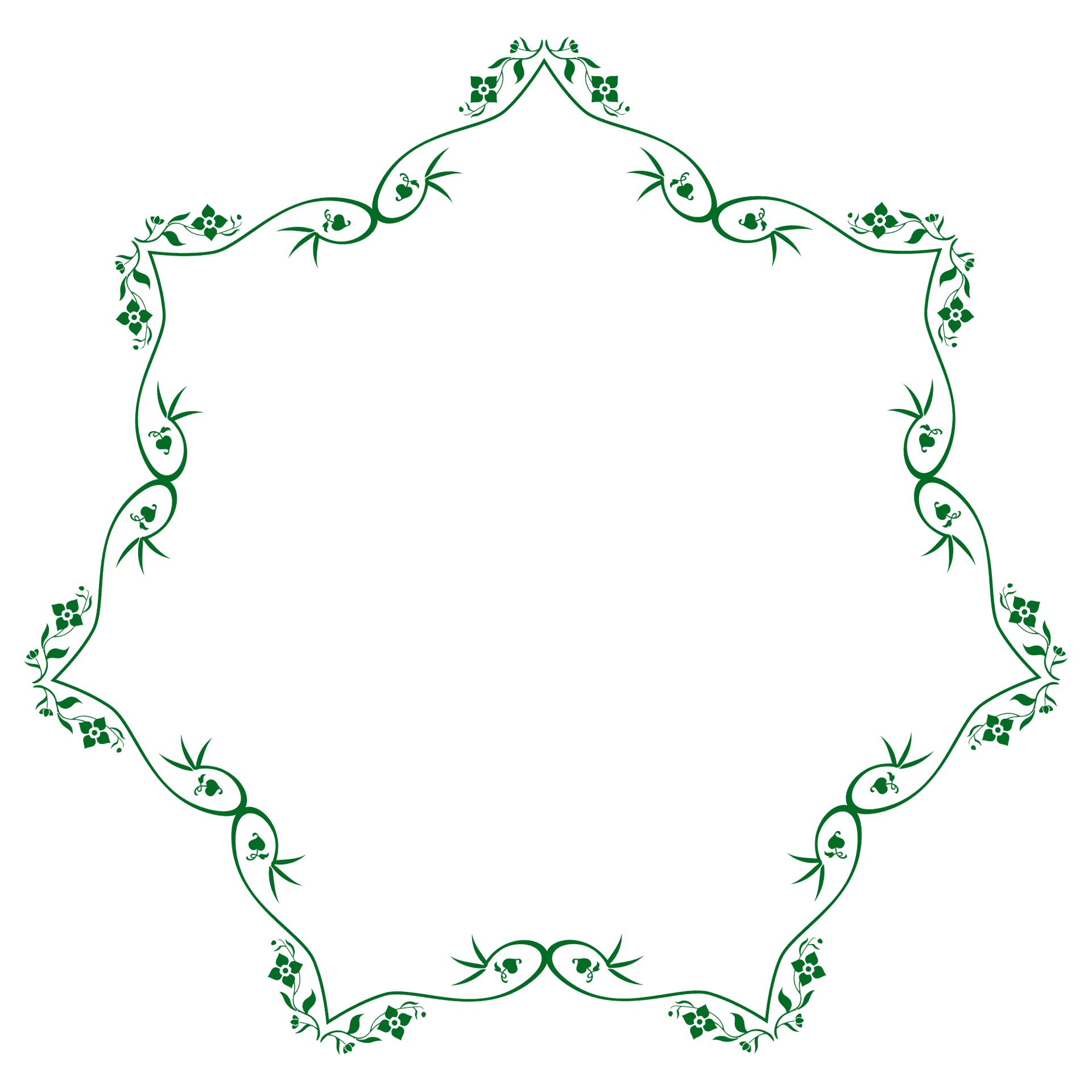 Elegant Floral Frame Design PNG