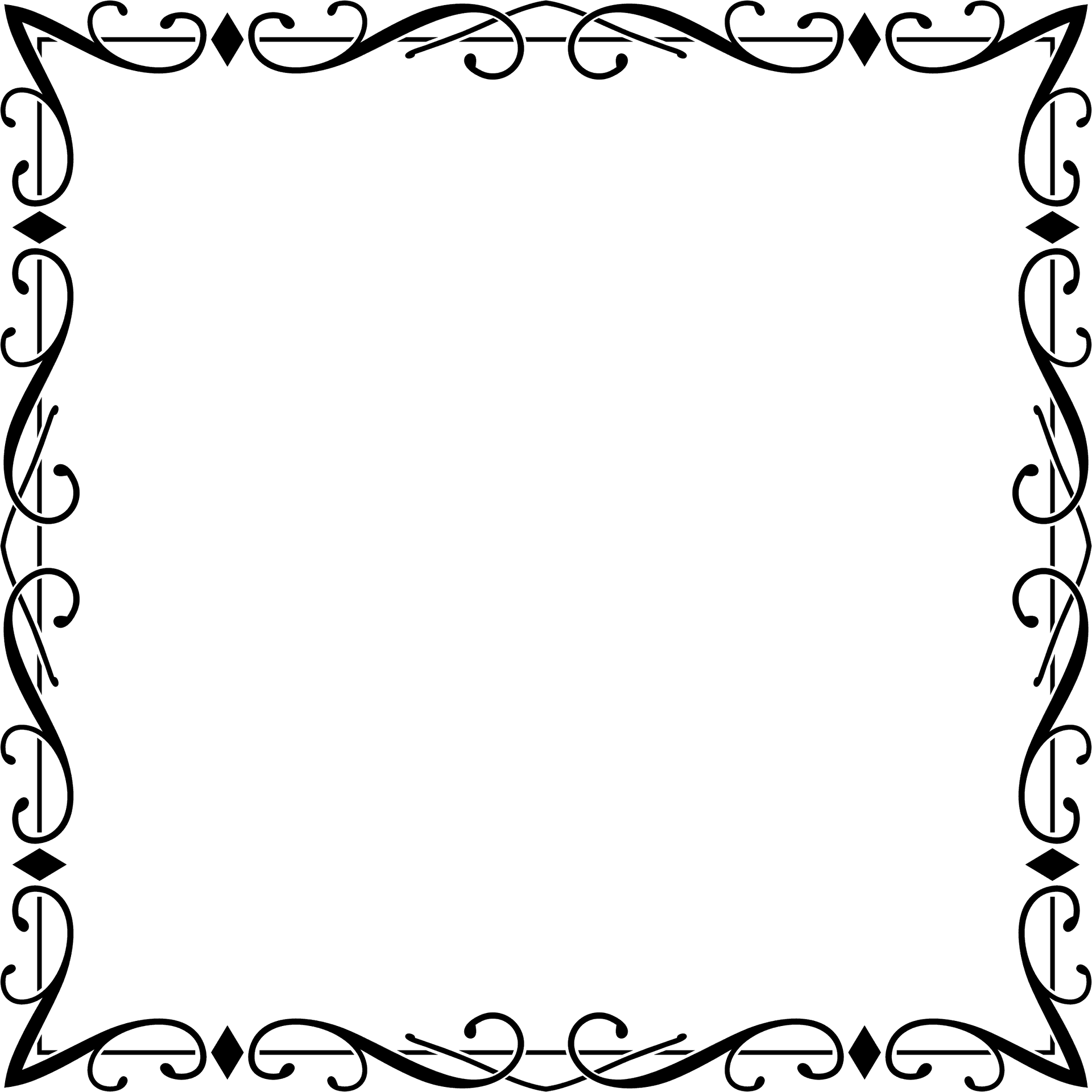 Elegant Floral Frame Design PNG