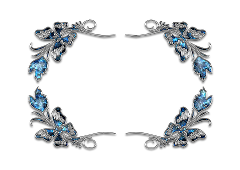 Elegant Floral Frame Design PNG