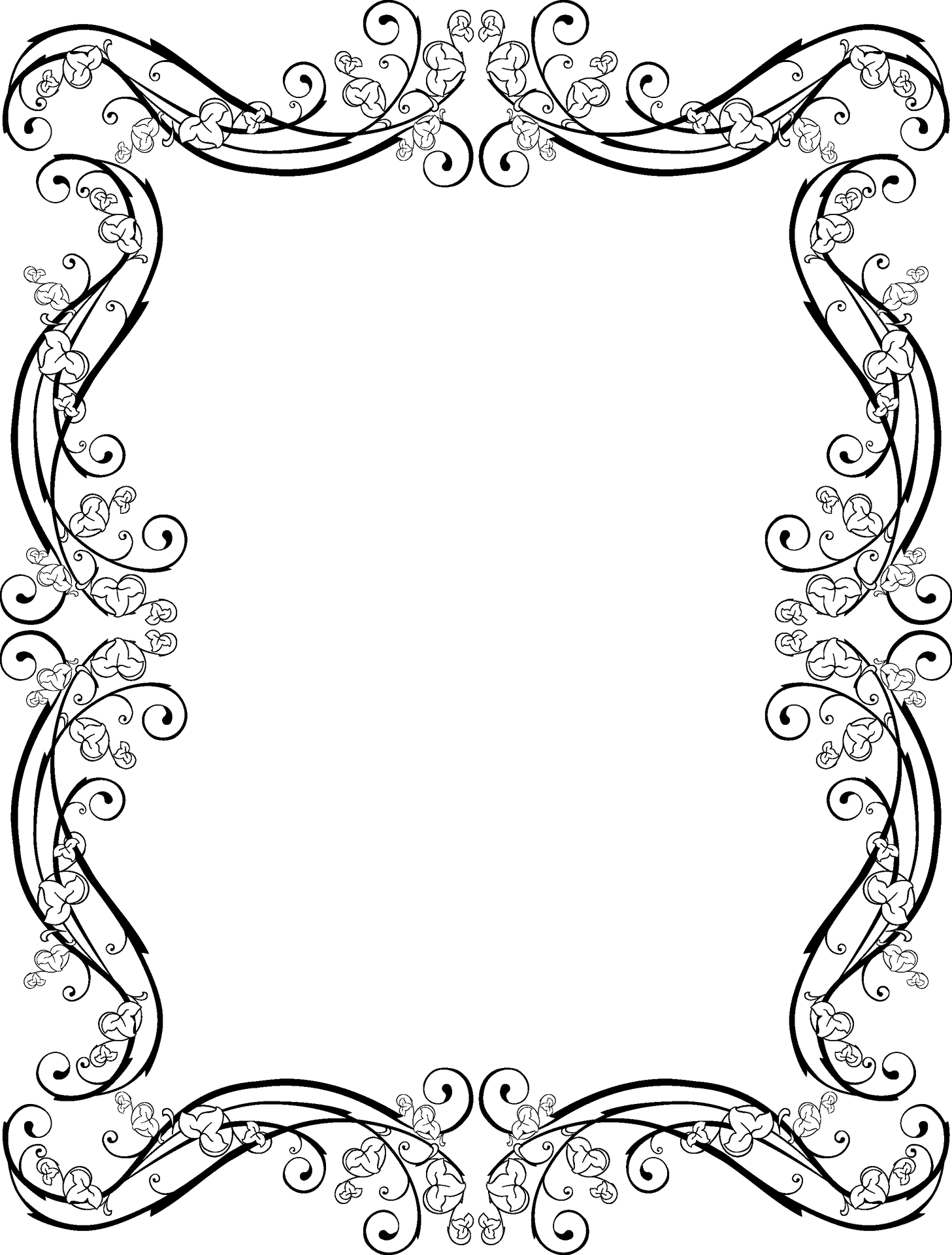 Elegant Floral Frame Design PNG