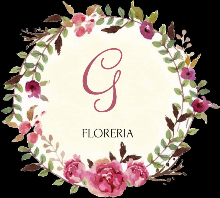 Elegant Floral Logo Design PNG