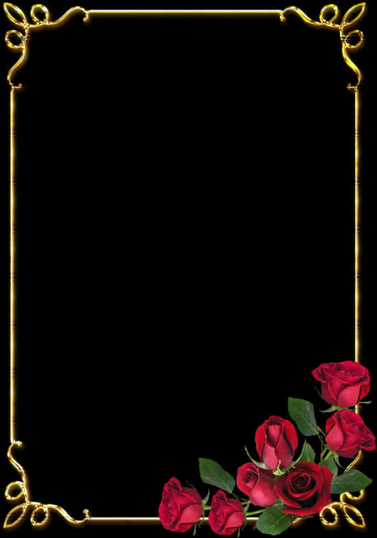 Elegant Floral Page Border PNG