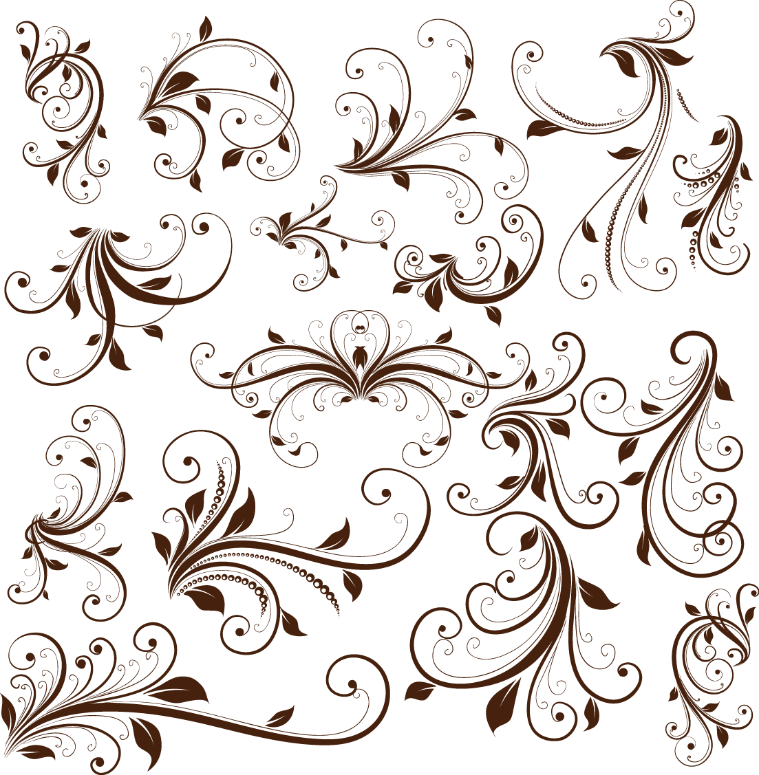 Elegant Floral Pattern Design PNG