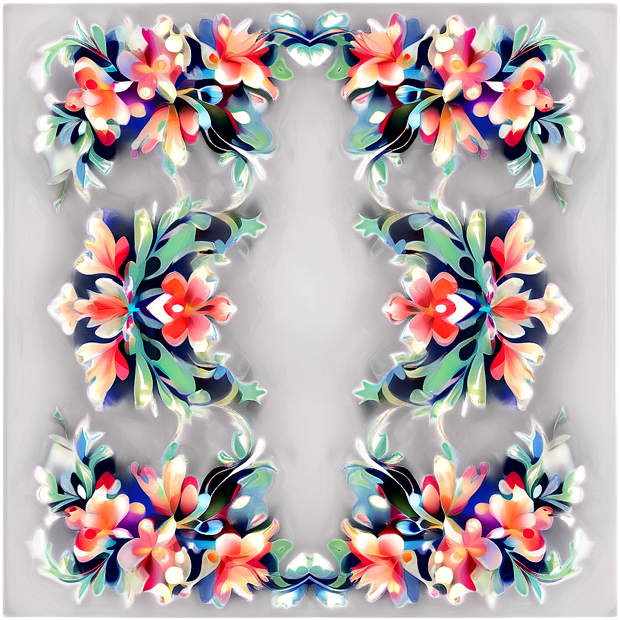 Elegant Floral Pattern Png Sri PNG