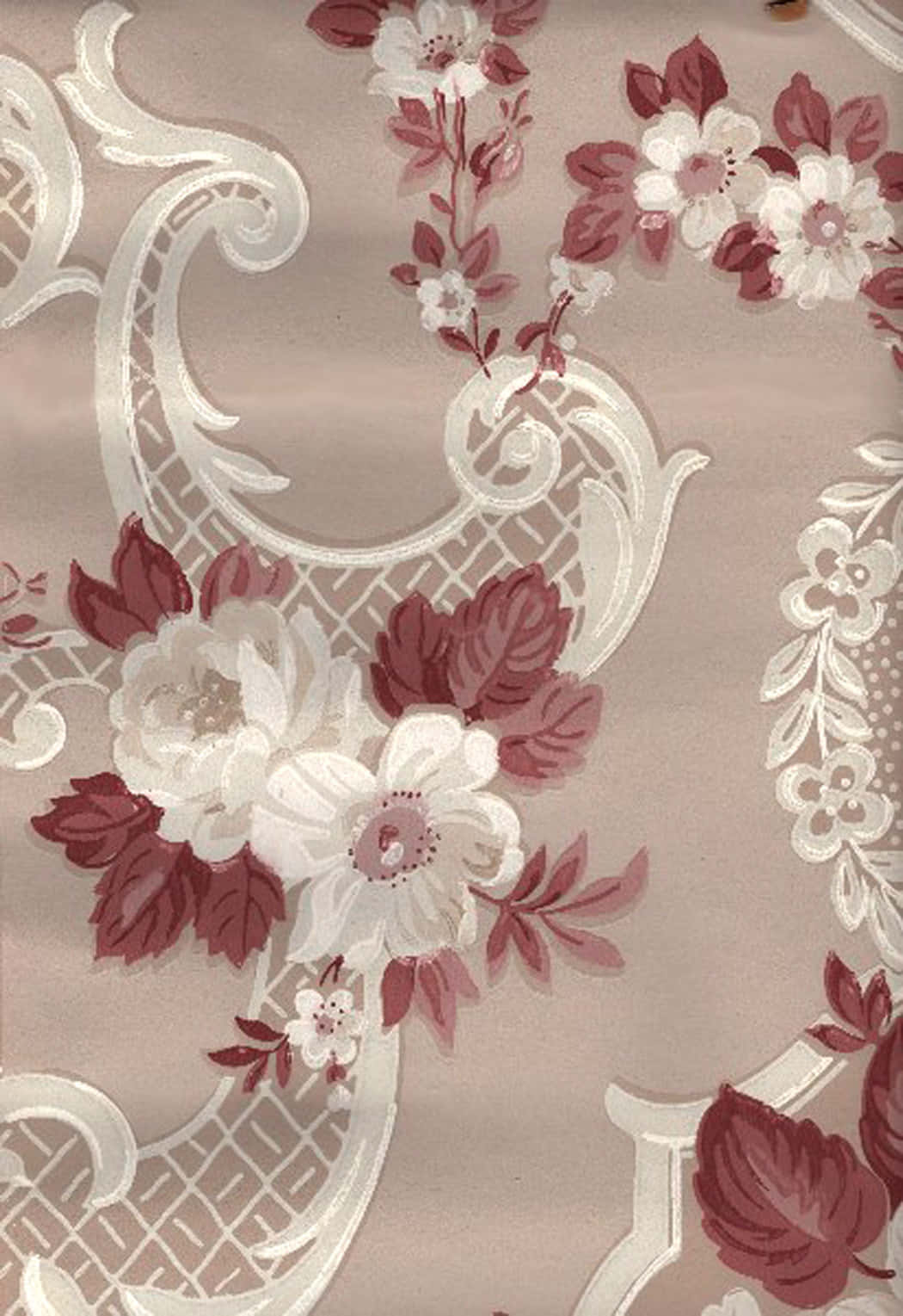 Elegant Floral Pattern Texture Wallpaper