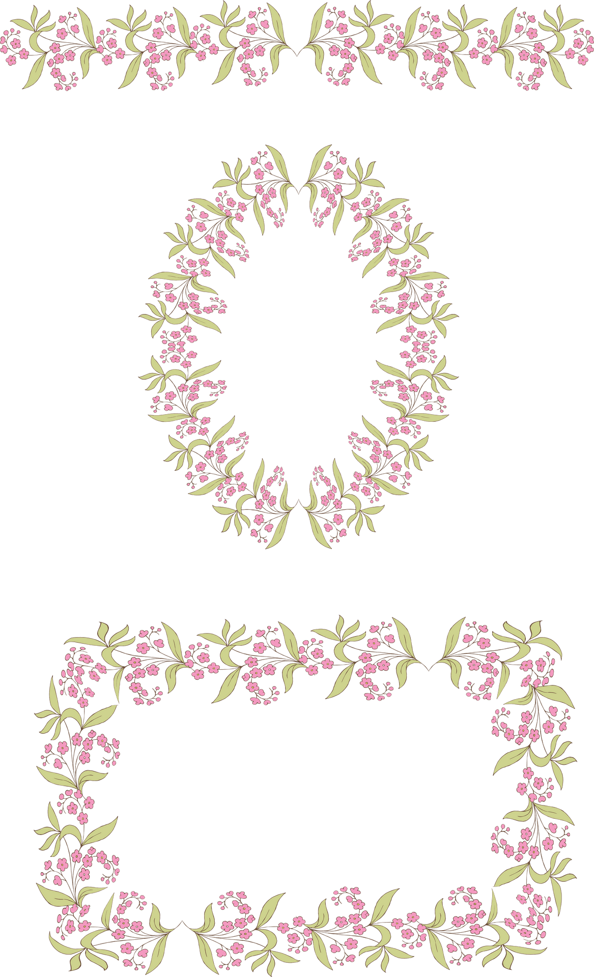 Elegant Floral Vector Design PNG