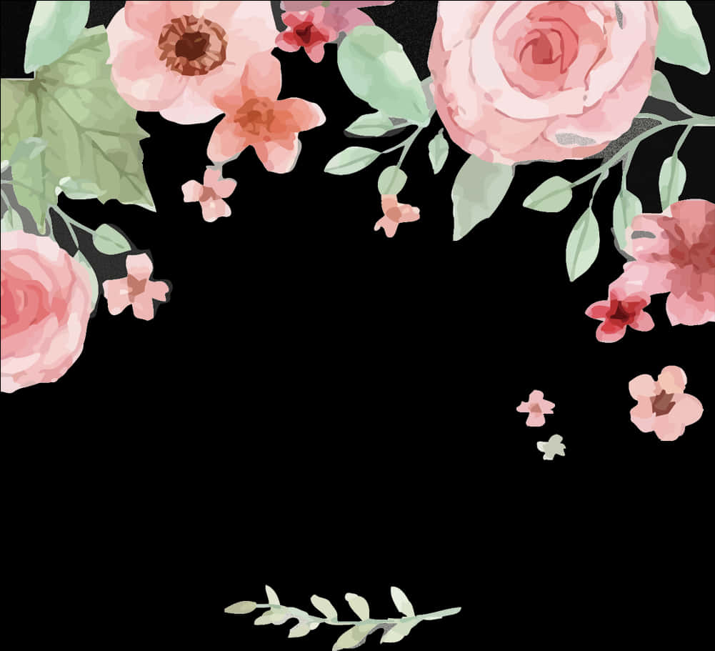 Elegant Floral Vector Design PNG