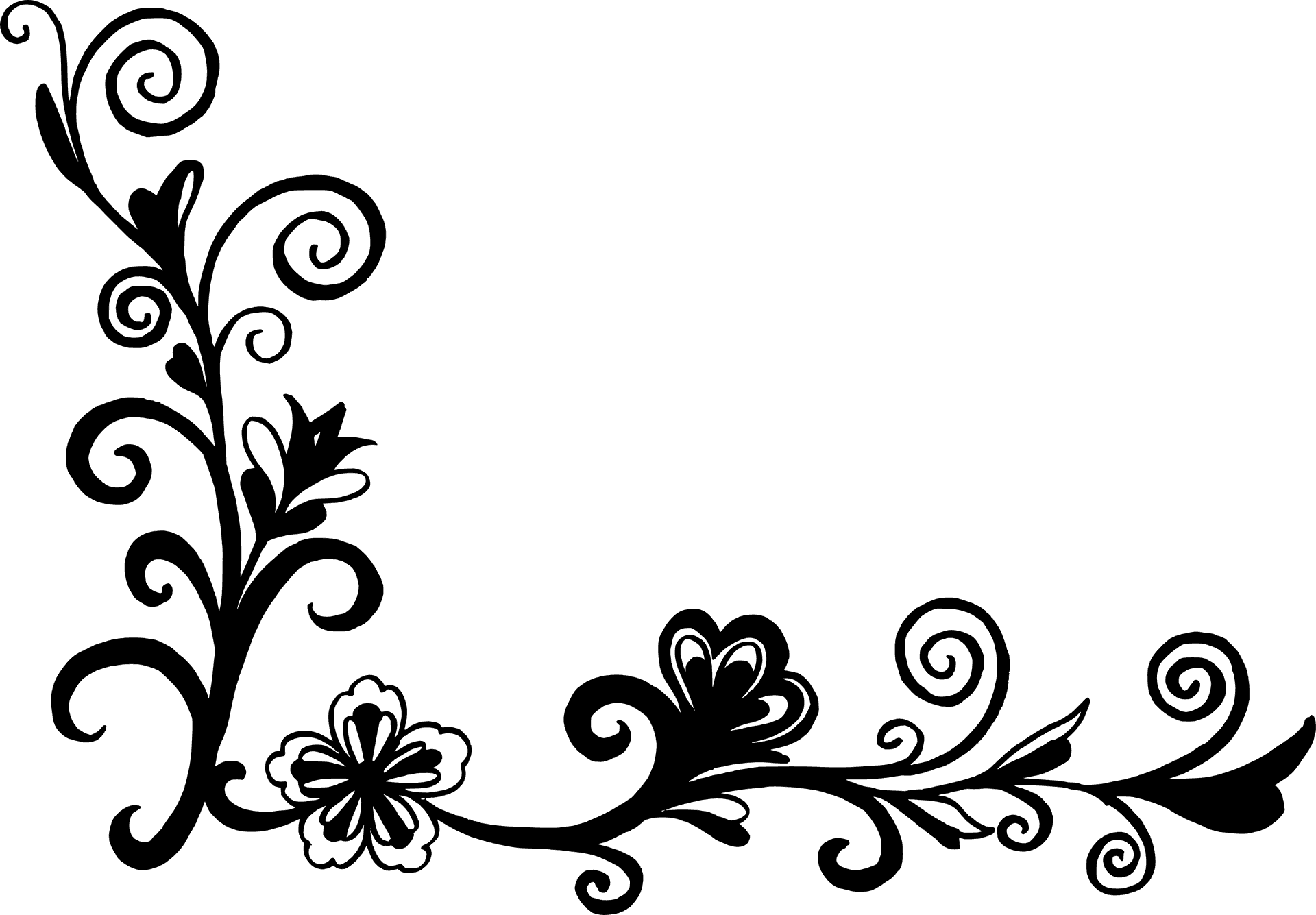 Elegant Floral Vector Design PNG