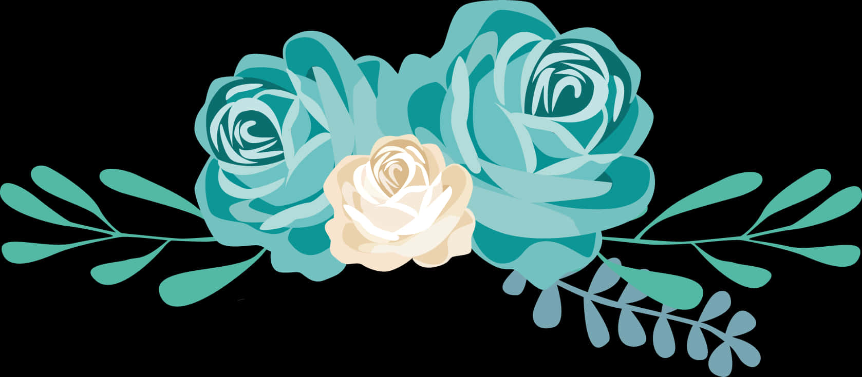 Elegant Floral Vector Design PNG