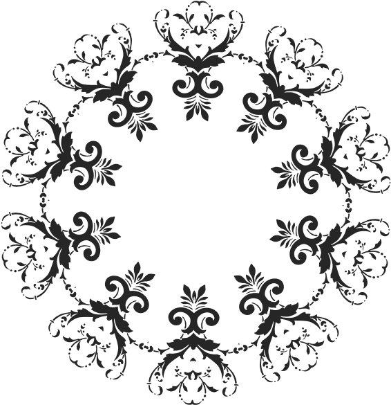 Elegant Floral Vector Frame PNG