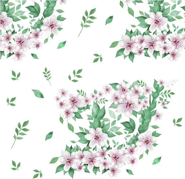 Elegant Floral Vector Pattern PNG
