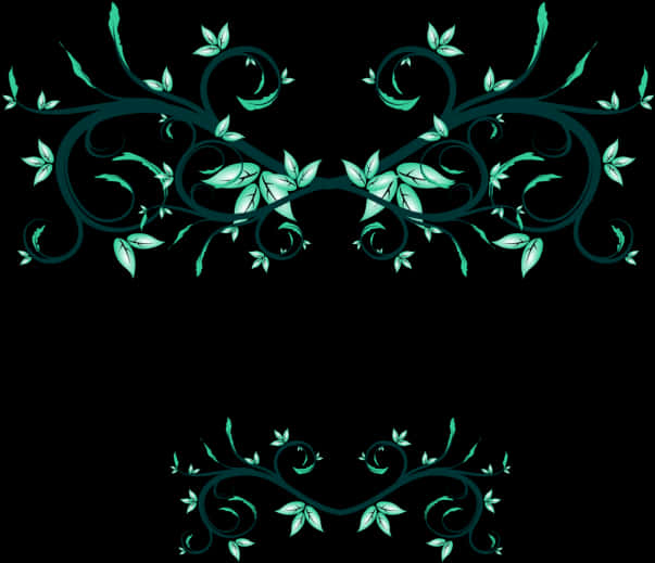 Elegant Floral Wedding Border Design PNG