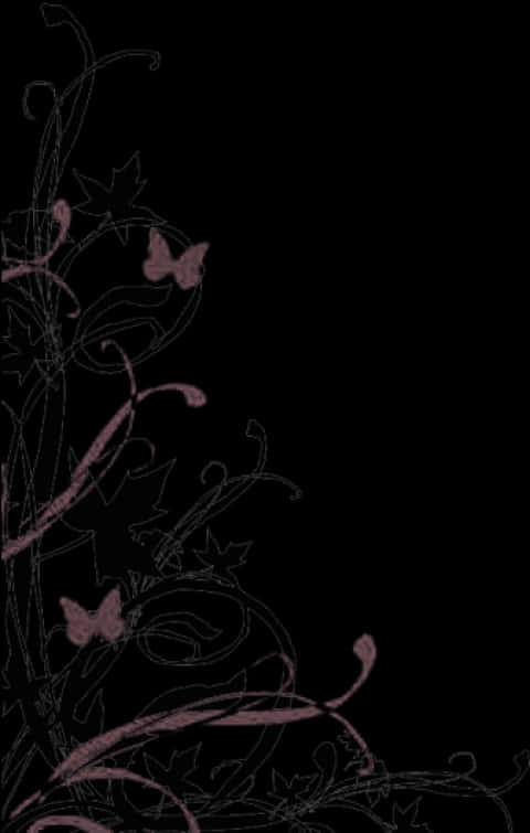 Elegant Floral Wedding Border Design PNG