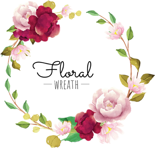 Elegant_ Floral_ Wreath_ Graphic PNG