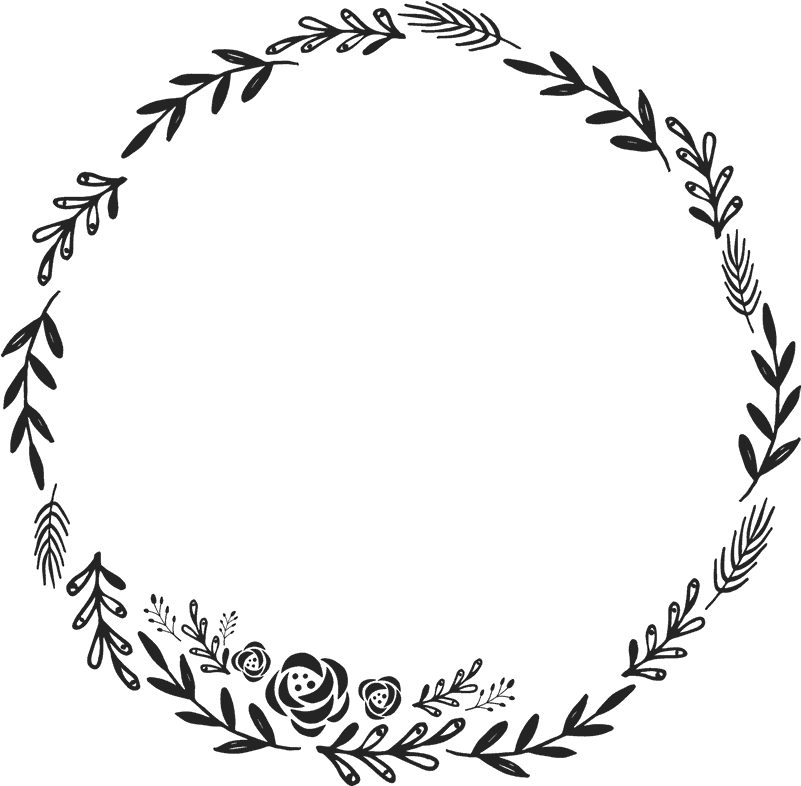 Elegant_ Floral_ Wreath_ Graphic PNG