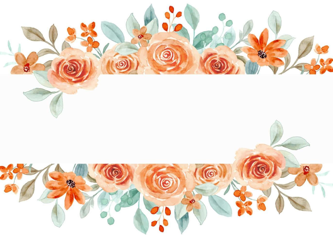 Elegant Flower Border Wallpaper