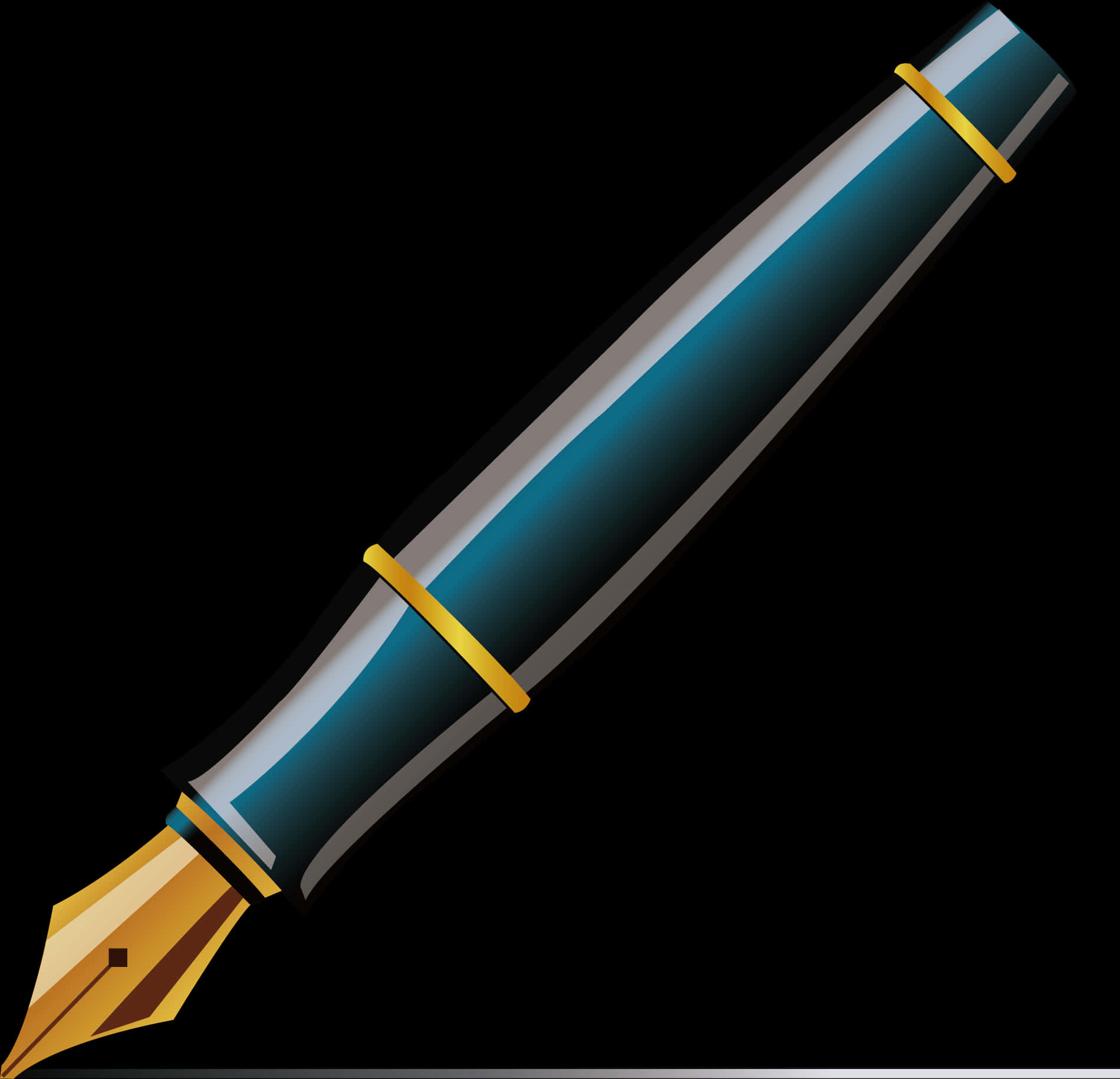 Elegant Fountain Pen PNG