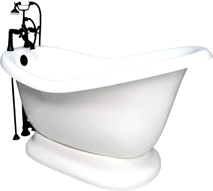 Elegant Freestanding Clawfoot Bathtub PNG