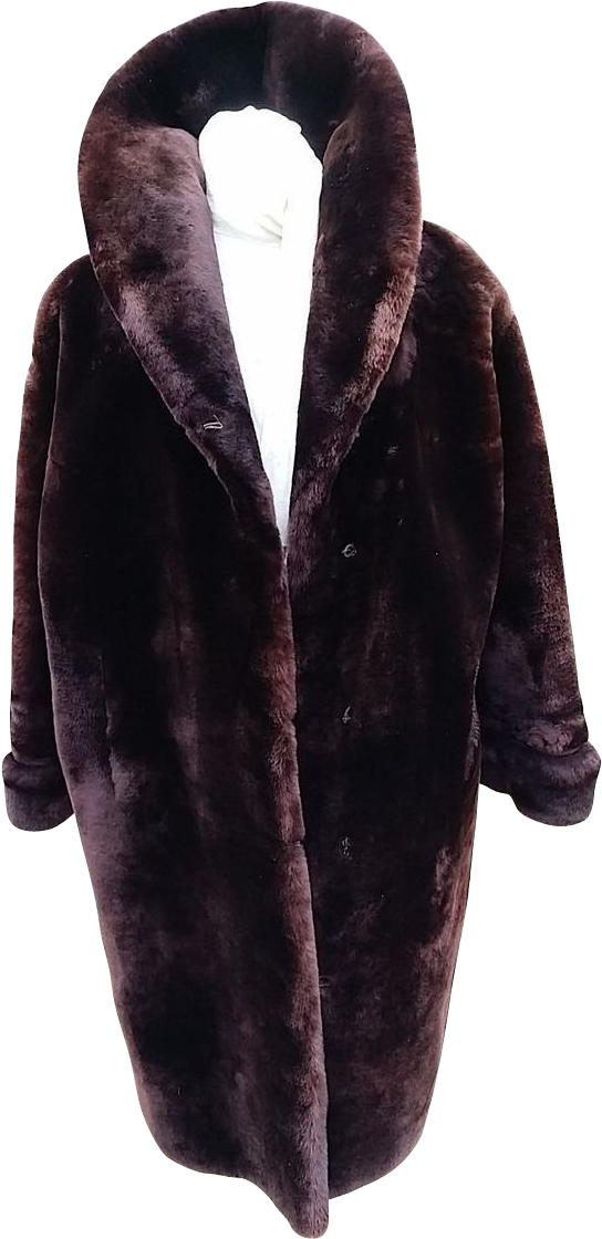 Elegant Fur Coat Display PNG
