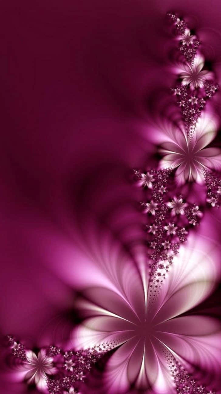 Elegantearte Gráfico De Flores Violetas Fondo de pantalla