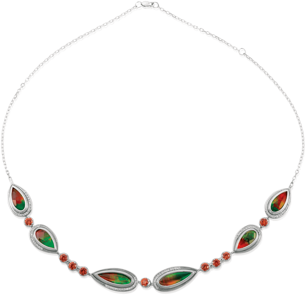 Elegant Gemstone Necklace PNG