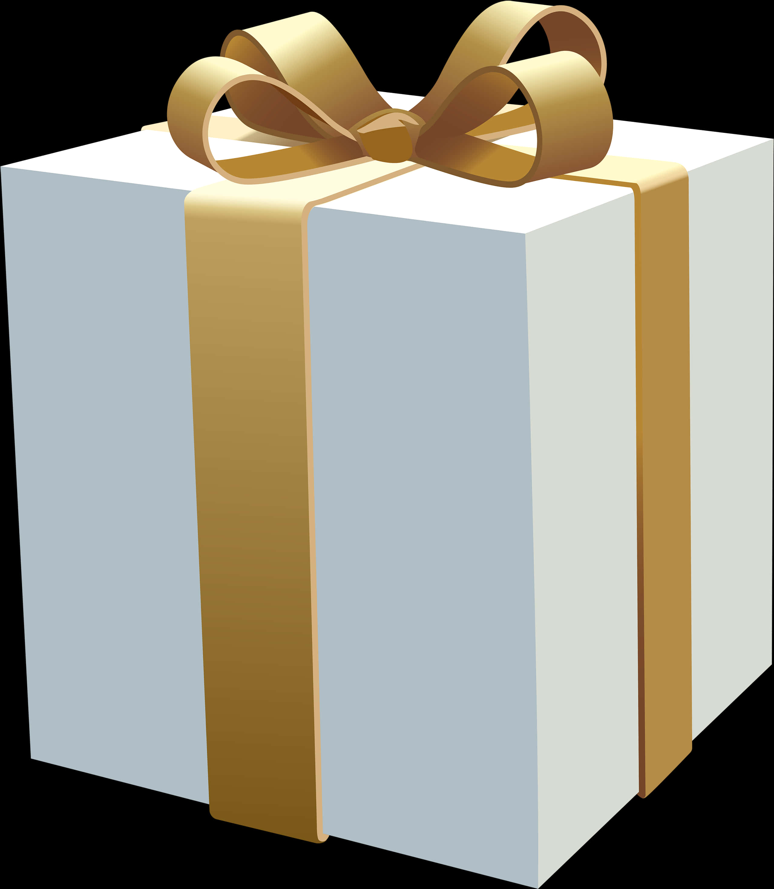 Elegant Gift Boxwith Golden Ribbon PNG