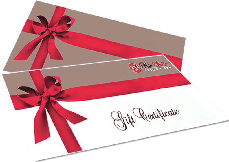 Elegant Gift Certificatewith Red Ribbon PNG