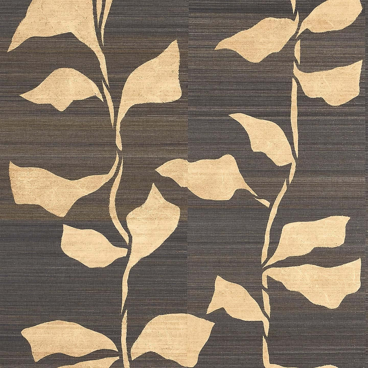 Elegant Gilded Leaves Wallpaper